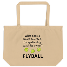 Load image into Gallery viewer, Dog Teaches Flyball X-Large Tote/ Shopping Bags