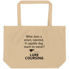 Load image into Gallery viewer, Dog Teaches Lure Coursing X-Large Tote/ Shopping Bags