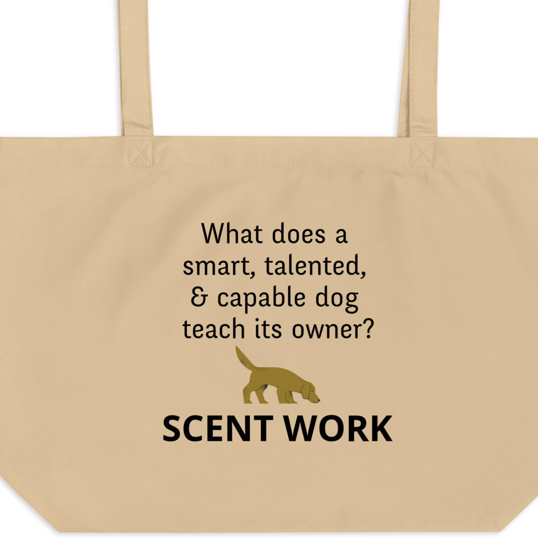 Dog Teaches Scent Work X-Large Tote/ Shopping Bags