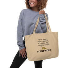 Load image into Gallery viewer, Dog Teaches Scent Work X-Large Tote/ Shopping Bags
