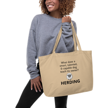 Load image into Gallery viewer, Dog Teaches Sheep Herding X-Large Tote/ Shopping Bags