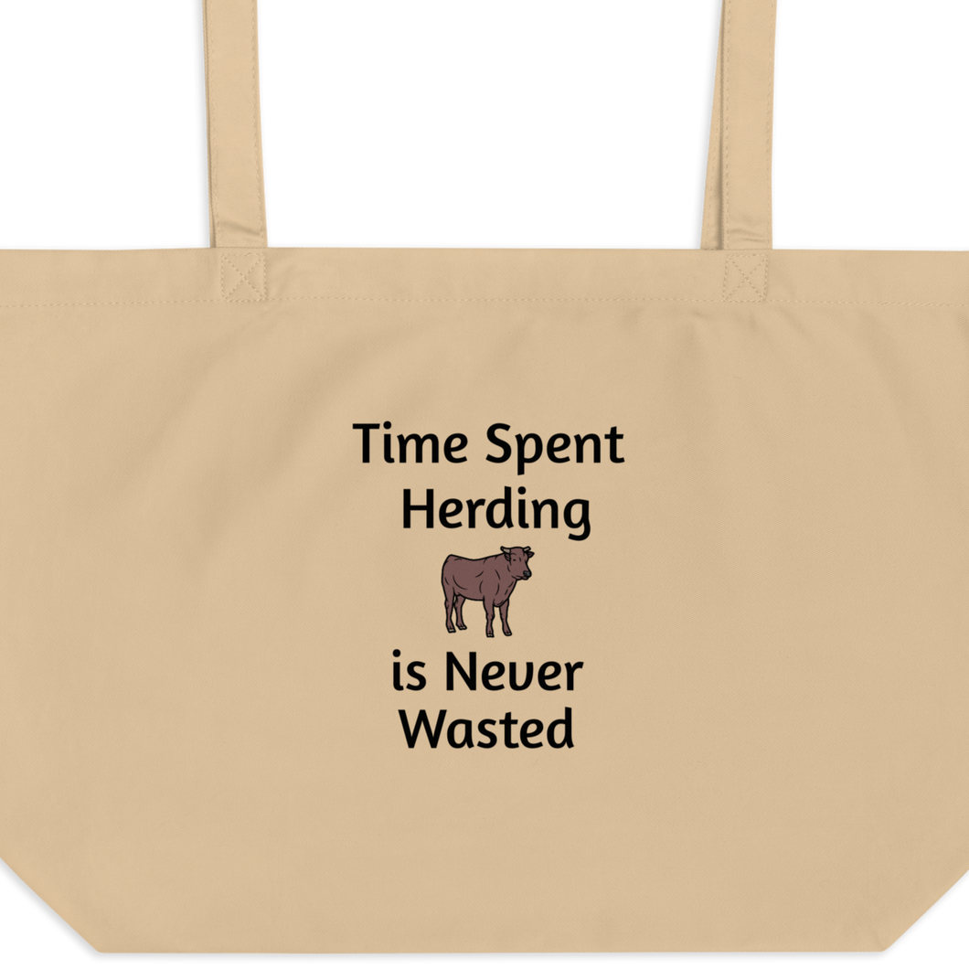 Time Spent Cattle Herding X-Large Tote/ Shopping Bags