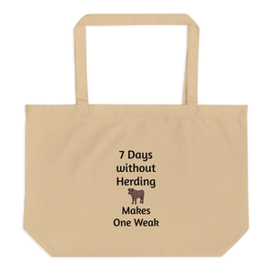 7 Days Without Cattle Herding X-Large Tote/ Shopping Bags