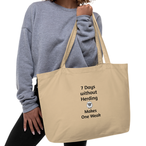 7 Days Without Sheep Herding X-Large Tote/ Shopping Bags