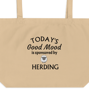 Good Mood by Sheep Herding X-Large Tote/ Shopping Bags
