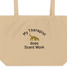 Load image into Gallery viewer, My Therapist Does Scent Work X-Large Tote/ Shopping Bags
