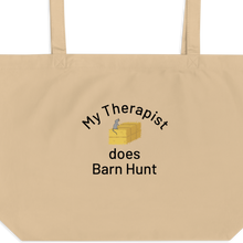 Load image into Gallery viewer, My Therapist Does Barn Hunt X-Large Tote/ Shopping Bags