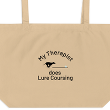 Load image into Gallery viewer, My Therapist Does Lure Coursing X-Large Tote/ Shopping Bags
