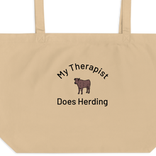 Load image into Gallery viewer, My Therapist Does Cattle Herding X-Large Tote/ Shopping Bags
