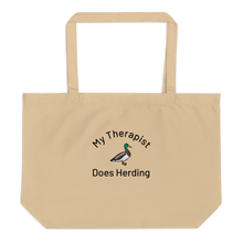 Load image into Gallery viewer, My Therapist Does Duck Herding X-Large Tote/ Shopping Bags