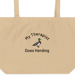 My Therapist Does Duck Herding X-Large Tote/ Shopping Bags