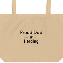 Load image into Gallery viewer, Proud Herding Dad X-Large Tote/ Shopping Bags