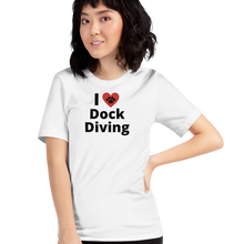 Load image into Gallery viewer, I Heart w/ Paw Dock Diving T-Shirts - Light