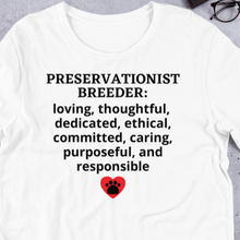 Load image into Gallery viewer, Preservationist Breeder Conformation T-Shirts - Light