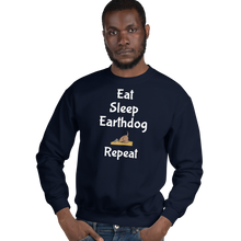 Load image into Gallery viewer, Eat. Sleep, Earthdog, Repeat Sweatshirts - Dark