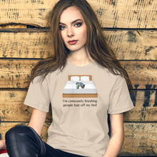 Load image into Gallery viewer, Marti - People Hair on Gigi's Bed T-Shirts - Light