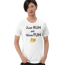 Load image into Gallery viewer, Just Run &amp; Have Fun Barn Hunt T-Shirts - Light
