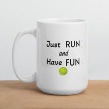 Load image into Gallery viewer, Just Run Tennis Ball Mugs