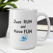 Load image into Gallery viewer, Just Run Dock Diving Mugs