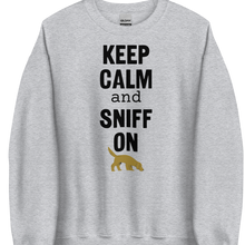 Load image into Gallery viewer, Keep Calm & Sniff On Nose and Scent Work Sweatshirts - Light