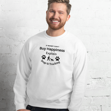 Load image into Gallery viewer, Buy Happiness w/ Dogs &amp; Tracking Sweatshirts - Light

