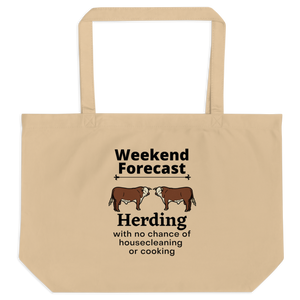 Cattle Herding Weekend Forecast X-Large Tote/ Shopping Bags