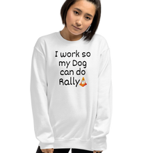 Load image into Gallery viewer, I Work so my Dog can do Rally Sweatshirts - Light