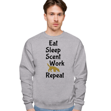 Load image into Gallery viewer, Eat Sleep Scent Work Repeat Sweatshirts - Light