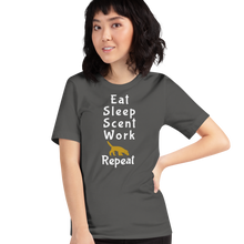 Load image into Gallery viewer, Eat Sleep Scent Work Repeat T-Shirts - Dark