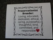 Load image into Gallery viewer, Preservationist Breeder/Conformation Notecards