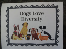 Load image into Gallery viewer, Dogs Love Diversity Notecards
