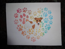 Load image into Gallery viewer, Heart of Dog Prints w/ Terrier on Front Notecards