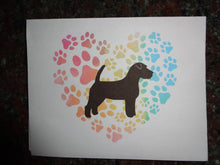 Load image into Gallery viewer, Heart of Dog Prints w/ Russell Terrier Silhouette Notecards