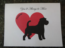 Load image into Gallery viewer, Valentine's Day Cards - Russell Terrier Over Heart