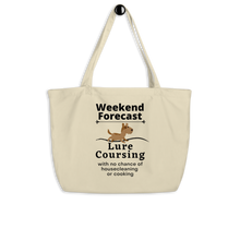 Load image into Gallery viewer, Lure Coursing Weekend Forecast X-Large Tote/Shopping Bag-Oyster