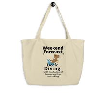 Load image into Gallery viewer, Dock Diving Forecast X-Large Tote/Shopping Bag-Oyster