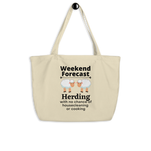 Load image into Gallery viewer, Sheep Herding Weekend Forecast X-Large Tote/Shopping Bag