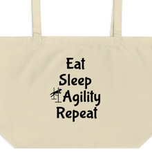 Load image into Gallery viewer, Eat Sleep Agility Repeat X-Large Tote/Shopping Bag - Oyster