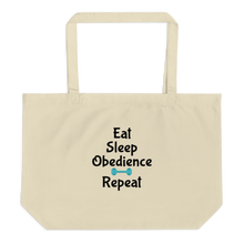 Load image into Gallery viewer, Eat Sleep Obedience Repeat X-Large Tote/Shopping Bag - Oyster