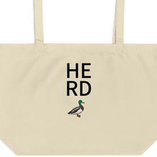 Load image into Gallery viewer, Stacked Herd with Duck X-Large Tote/Shopping Bag - Oyster