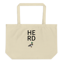 Load image into Gallery viewer, Stacked Herd with Duck X-Large Tote/Shopping Bag - Oyster