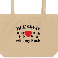 Load image into Gallery viewer, Blessed with my Pack X-Large Tote/Shopping Bag - Oyster