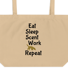 Load image into Gallery viewer, Eat Sleep Scent Work Repeat X-Large Tote/ Shopping Bags