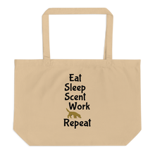 Load image into Gallery viewer, Eat Sleep Scent Work Repeat X-Large Tote/ Shopping Bags