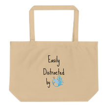Load image into Gallery viewer, Easily Distracted by Dock Diving X-Large Tote/ Shopping Bag