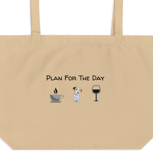 Load image into Gallery viewer, Russell Terrier Plan for the Day X-Large Tote/ Shopping Bags