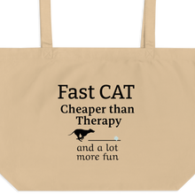 Load image into Gallery viewer, Fast CAT Cheaper Than Therapy X-Large Tote/ Shopping Bags