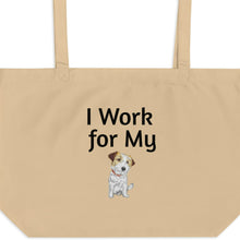 Load image into Gallery viewer, I Work for My Russell Terrier X-Large Tote/ Shopping Bags
