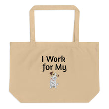 Load image into Gallery viewer, I Work for My Russell Terrier X-Large Tote/ Shopping Bags