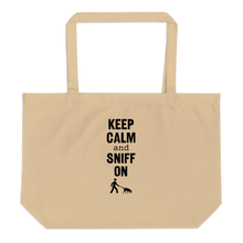 Load image into Gallery viewer, Keep Calm & Sniff On Tracking X-Large Tote/ Shopping Bag